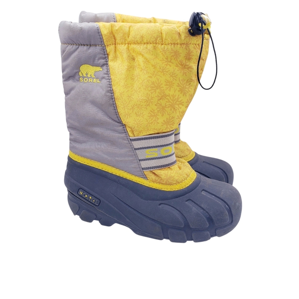 Sorel Kids Yellow & Gray Snow Boots